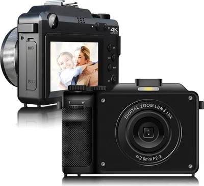 Produktbild von Digitalkamera 48MP, Fotokamera mit Front- und Rückobjektiv, 8 integrierte Farbfilter)