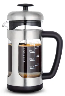 Produktbild von Edelstahl-French-Press-Kaffeebereiter, 350 ml, mit Borosilikatglas