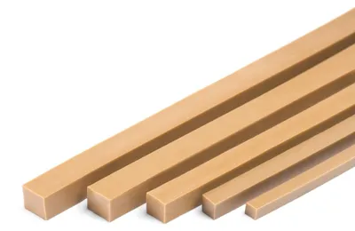 Productafbeelding van Rechthoekige rubberstrip, 2x2 mm, lengte 4 meter