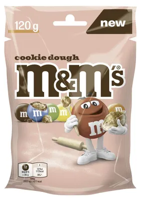 M&M'S Cookie Dough Geschmack knackige Schokolinsen Packung 120g
