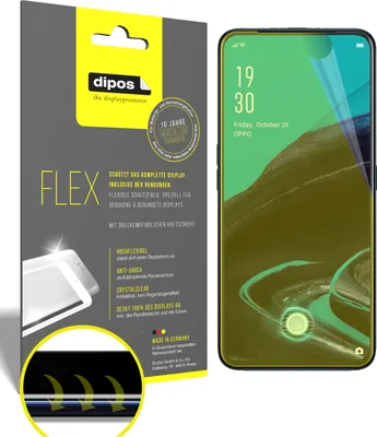 Produktbild von 3x Schutzfolie für Oppo Reno2 Z Folie, 100% Displayabdeckung, dipos Flex