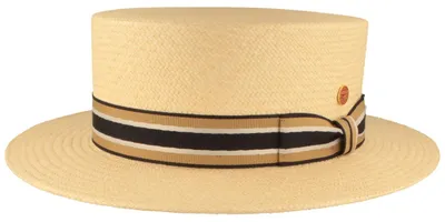Mayser Kreissäge Boater Gondolo aus Panama-Stroh Cuenca-Stil in beige
