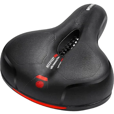 Image de Selle de vélo ergonomique - Mousse de gel imperméable - Antidérapante et respirante - Amortissante - Bandes réfléchissantes - Confort ultime - Siège de vélo