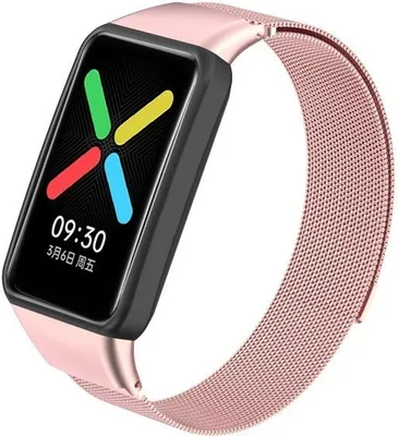 Produktbild von Strap-it Milanese-Kompatibel mit Oppo watch free Armband 46mm Ersatzarmband - Gliederarmband - Hogwertiges Edelstahl Oppo watch series für Oppo smartwatch Armband Rosa