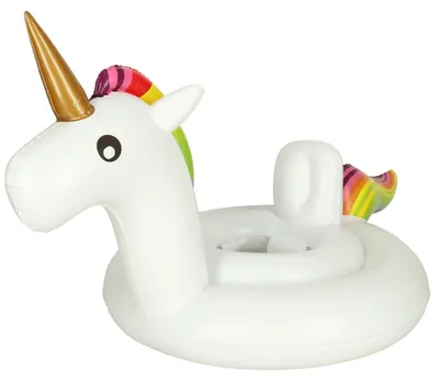 Produktbild von Schwimmreifen für Babys, Schwimmponton für Kinder mit Sitzfläche, Einhorn-Design, 70 cm, geeignet für Kinder im Alter von 1-3 Jahren