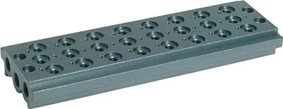 Produktbild von Riegler Mehrfach-Grundplatte für Wegeventile, 8 Ventilpositionen, G 1/4