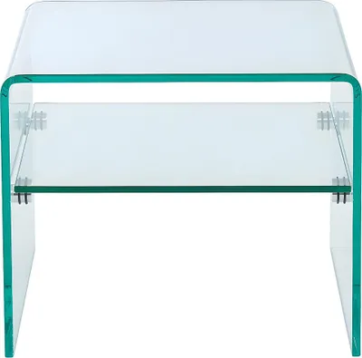 Produktbild von Nachttisch mit 1 Ablage - Glas - STILEOS