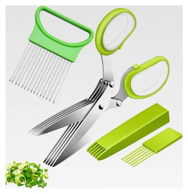 Produktbild von Edelstahl Küchenschere mit 5 Klingen und Zubehör
