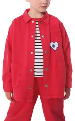Produktbild von Kinderjacke aus einfarbiger Baumwolle