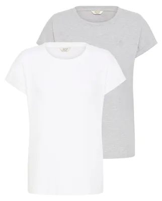 Immagine prodotto di OXMO OXCODA, maglietta a maniche corte da donna, realizzata in misto cotone, vestibilità regular