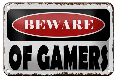 Produktbild von Blechschild Spruch 18x12cm of gamers