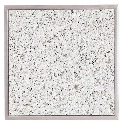 Immagine prodotto di Piano di lavoro da incasso in granito Bianco Crystall con vassoio in acciaio inox 250x250x10 mm