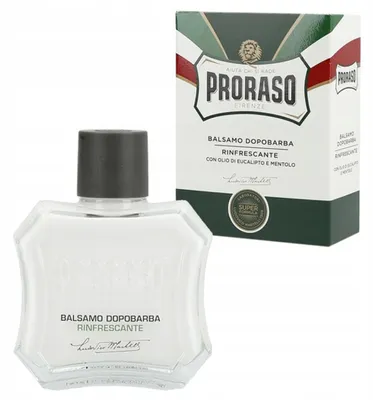 Produktbild von Proraso Aftershave Balm Refreshing, After-Shave-Balsam, Jeder Hauttyp, 100 ml, Feuchtigkeitsspendend, Klärend, Revitalisierend, Flasche, Eukalyptus, Menthol