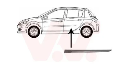 Produktbild von VAN WEZEL Zierleiste für die Tür Hinten Links Leiste für RENAULT Clio III Schrägheck (BR0/1, CR0/1) 4331425