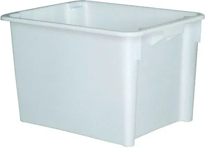 Produktbild von Drehstapelbehälter, LxBxH 800 x 600 x 505 mm, 170 Liter, weiß, lebensmittelecht