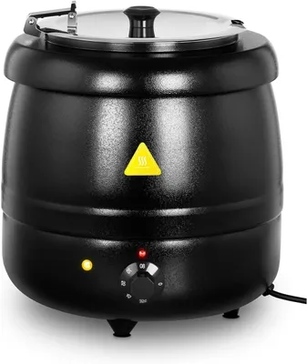 Productafbeelding van Elektrische Soepketel - Soeppan Warmhouder - Buffet Warmhouden - Uitneembare RVS Binnenbak - 10 Liter - Zwart