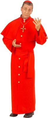 Produktbild von Kardinal Kostüm rot Gr. M - 3XL  Priester Männer Kirche Verkleidung XXL - 56/58