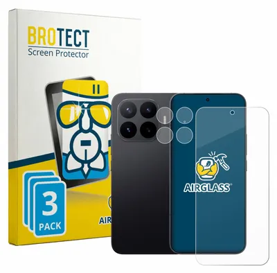 Produktbild von 3x BROTECT Schutzglas für Xiaomi 17T Pro (Display+Kamera) Schutzfolie Panzer Folie Glas Display Schutz klar