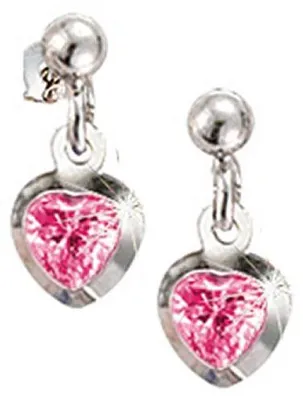 Produktbild von Scout Kinder Ohrringe Ohrstecker Silber Herz rosa Mädchen 262147100
