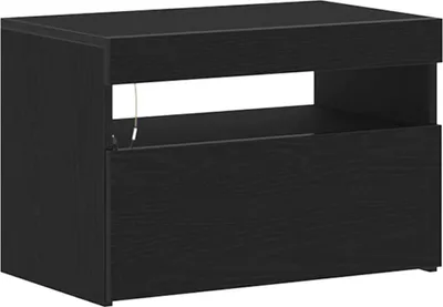 Produktbild von Nachttisch Schwarz Eichen-Optik 60 x 35 x 40 cm Holzwerkstoff
