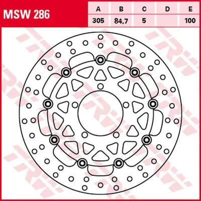 Produktbild von TRW Bremsscheibe Allround schwimmend MSW286 Tiger 800XC A082