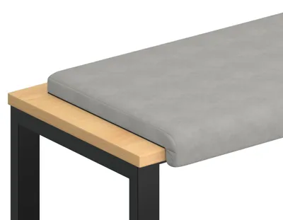 Obrázok produktu pre vidaXL Opieradlo do banky, mikrovlákno, svetlosivá, hĺbka 35 cm