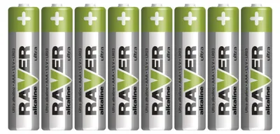 Alkaline Batterien RAVER LR03 (AAA), 8 Stk.