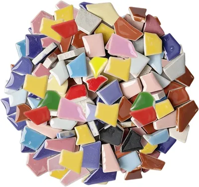 Immagine prodotto di Set di piastrelle in mosaico, Vetroceramica colorata, 165 pezzi, 500 grammi, per progetti creativi