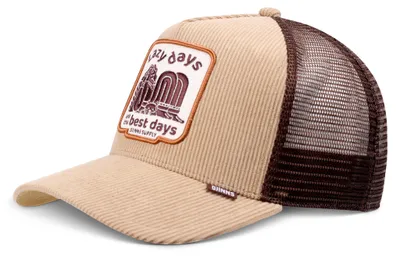 Imagen del producto de Gorra de camionero DJINNS, modelo HFT, color caqui/marrón, diseño "Lazy Days"
