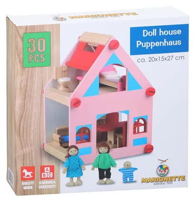 Petite Amélie ® Poppenhuis Hout - H61cm x L66cm x B29 cm - Beige