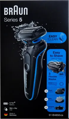 Obrázek produktu pro Braun 51-B4650CS Bezdrátový holicí strojek pro mokré a suché holení s nabíjecí stanicí