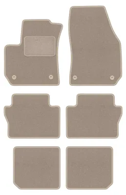 Obrázok produktu pre Velúrové autokoberce pre: Opel Zafira B 2005-2014 (minivan) – sada 4 ks, béžové, na mieru – Wielganizator LUX – verzia W0101