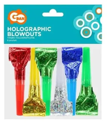 Produktbild von Holografische Trompeten, 6 Stück – Godan
