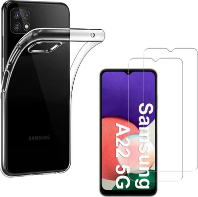 Obrázek produktu pro Pouzdro pro Samsung Galaxy A22 5G s 2 ochrannými kryty obrazovky z tvrzeného skla Phonillico®
