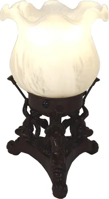 Immagine prodotto di Clayre & Eef Lampada da tavolo Fiore Ø 12x20 cm Poliresina bianca