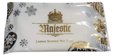 Imagen del producto de Toallitas húmedas con aroma a limón, de gran tamaño, envasadas individualmente