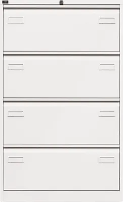 Produktbild von Bisley Hängeregistratur Schrank Light - 4 Schübe - Farbe: Verkehrsweiß