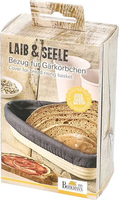 Produktbild von BIRKMANN Bezug für Gärkörbchen, Herzform, L 24 x B 24,5 cm, 100% Baumwolle, ® Standard 100, wa