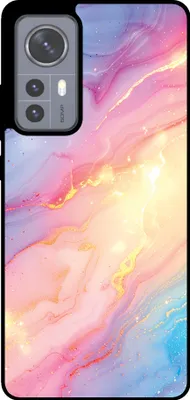 Produktbild von Smartphonica Telefon Fall geeignet für Xiaomi 12 mit Regenbogen Glitter Marble Print - TPU Backcover Fall Regenbogen Glitter Marble Design