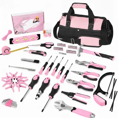 Immagine prodotto di InAndOutdoorMatch - Set di utensili manuali - Rosa - Acciaio cromato, Immagine generata dall'IA