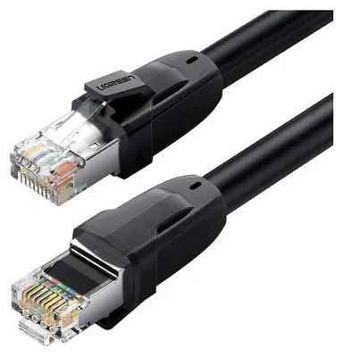 Image de Ugreen 2m de câble Câble Internet Réseau Ethernet Câble patch RJ45 Cat 8 T568B Noir