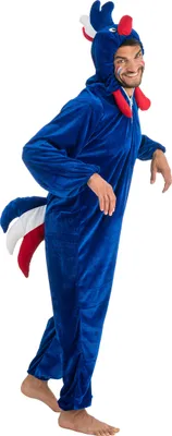 Produktbild von Hahn Kostüm Fankostüm Frankreich blau - M/L (180 cm)