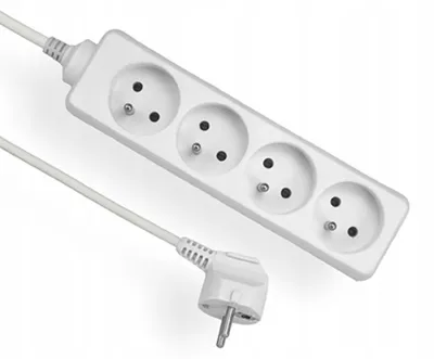Obrázek produktu pro Prodlužovací kabel ECONOMIC bílý 4-zásuvkový z/u 1,5m OMY 3x1 EPS-401,5