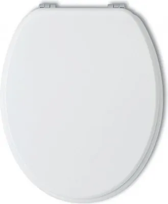 Produktbild von Universaler Toilettensitz aus glänzend weiß lackiertem Holz