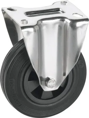 Produktbild von Tarrox Bockrolle 80x30 mm mit Vollgummireifen bis 40 kg, Plattengröße 100x85 mm