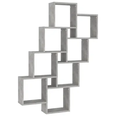 Image de vidaXL Étagère cube gris béton 90x15x119 cm Bois composite