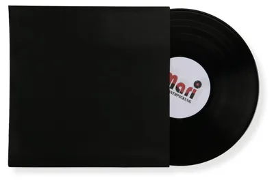 Produktbild von 12 Zoll LP Premium Innenhüllen anthrazit/schwarz Maxi Single Vinyl Schallplatten ohne Mittelloch edles 80 g Papier 300 Stück