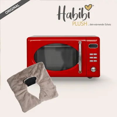 Produktbild von Habibi Nackenwärmer für Mikrowelle/Backofen - Schulter-/Rückenwärmer grau, KI-generiertes Bild