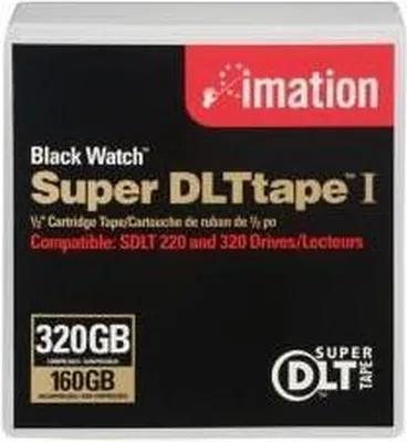 Obrázek produktu pro Imation Super DLTtape 1 Cartridge 160/320Gb, Prázdná datová páska, 320 GB, Černá, 1,3 cm, 560 m, 344,5 µm