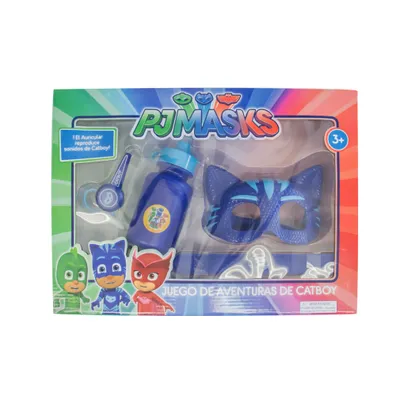 The image shows a toy playset for the PJ Masks characters, specifically Catboy, in its retail packaging.